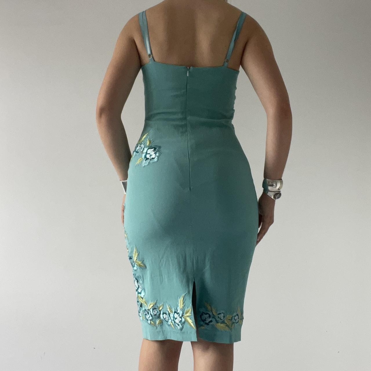 Silk Embroidered Midi Dress