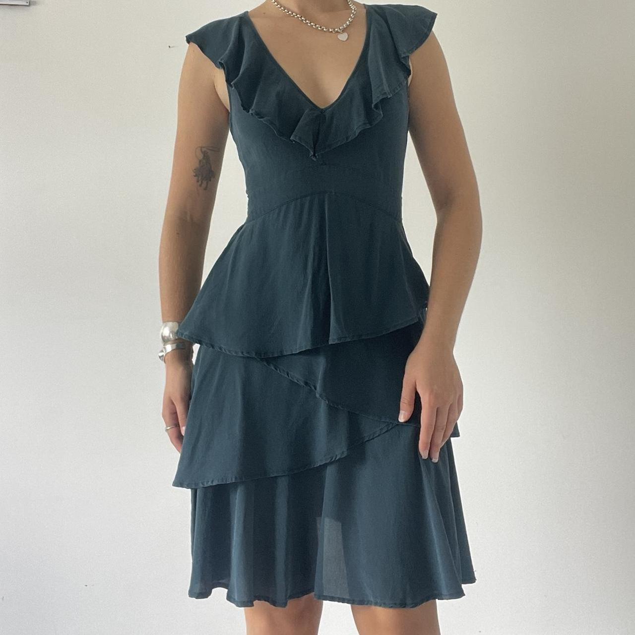 Silk Ruffle Dress