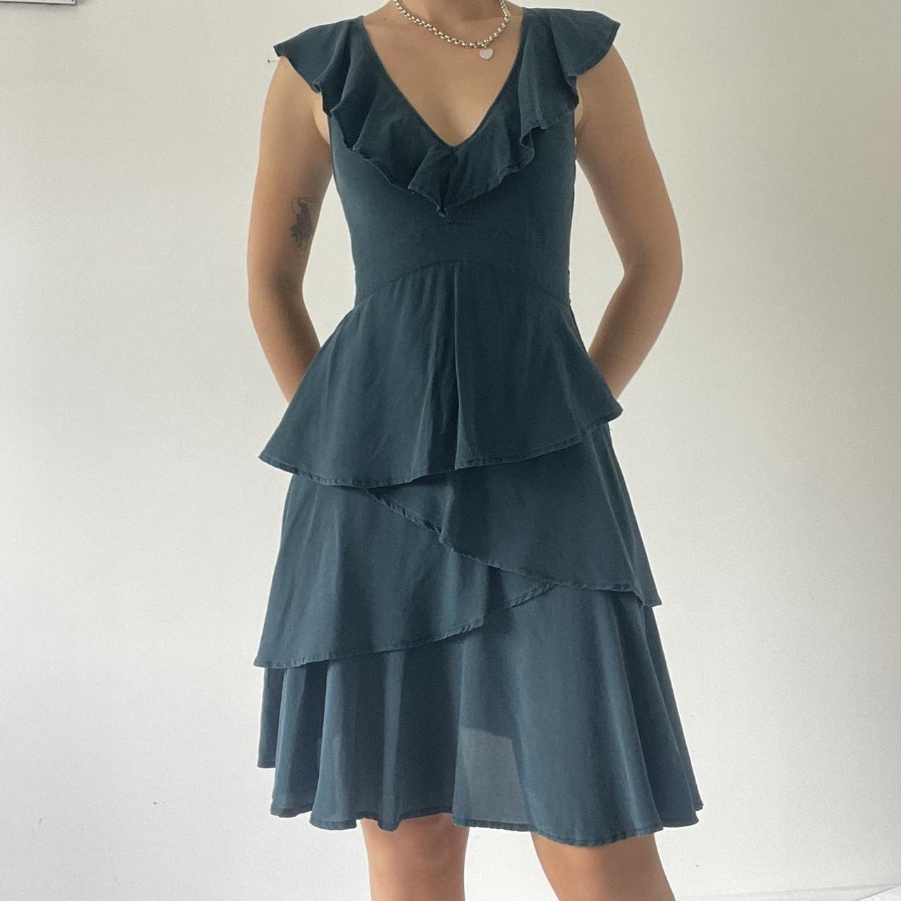 Silk Ruffle Dress