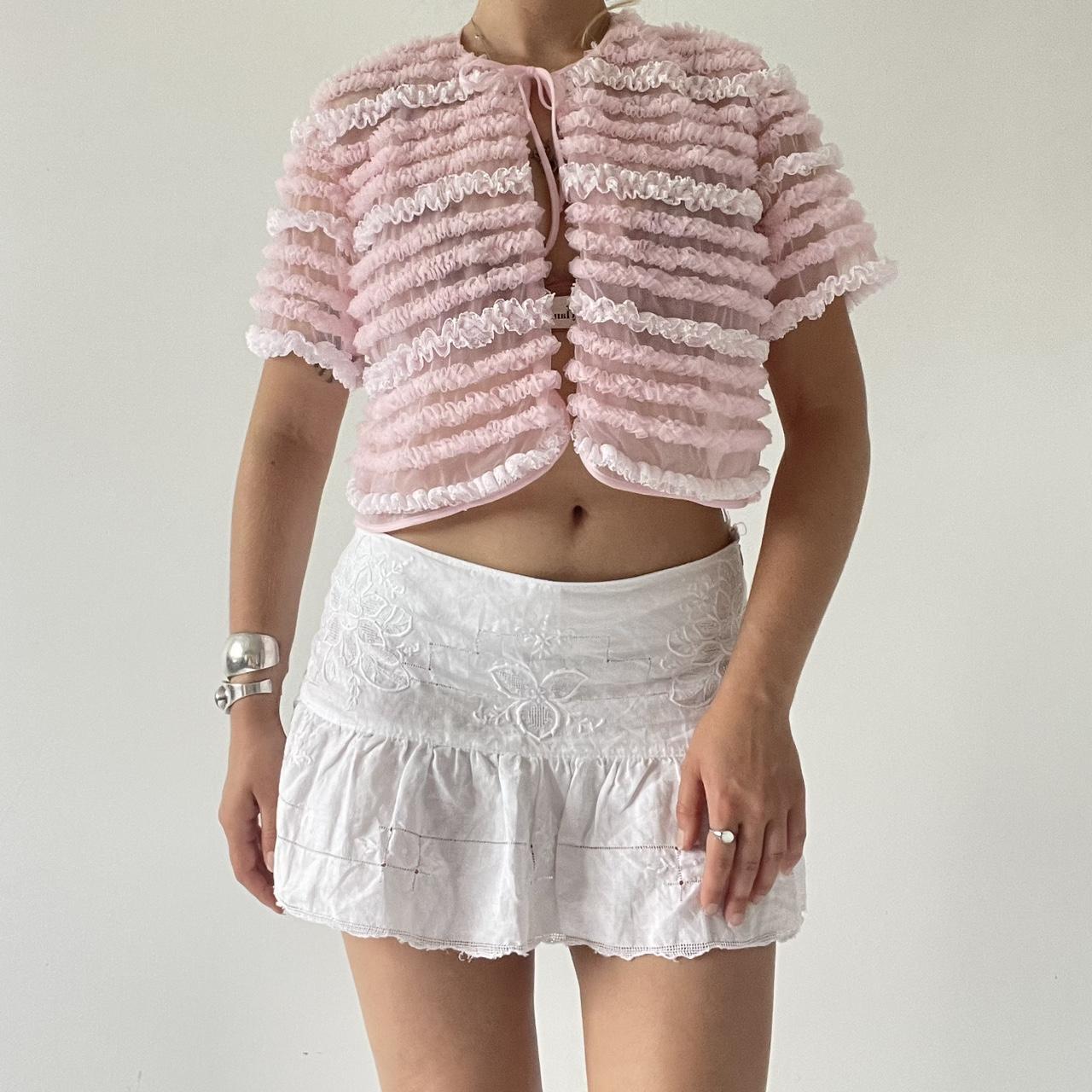 Ruffle Bed Jacket