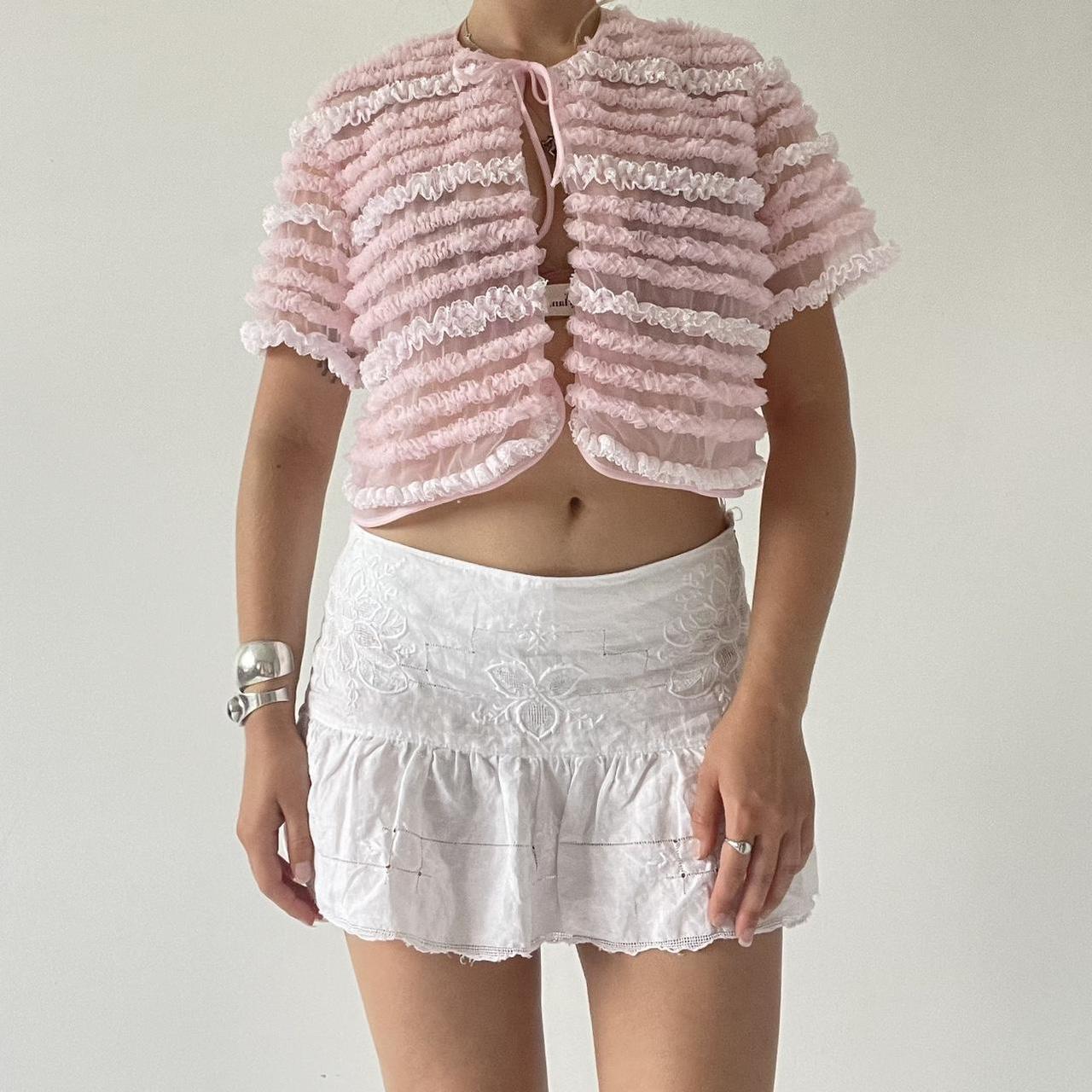 Ruffle Bed Jacket