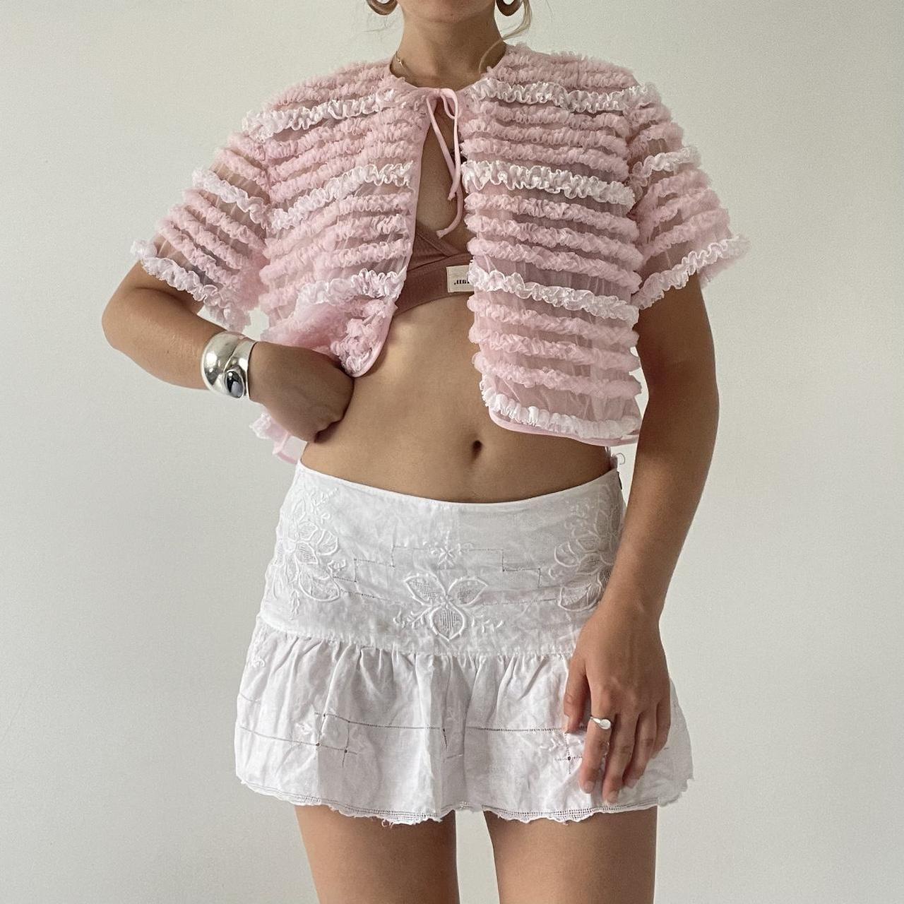 Ruffle Bed Jacket
