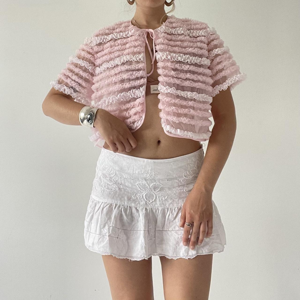 Ruffle Bed Jacket