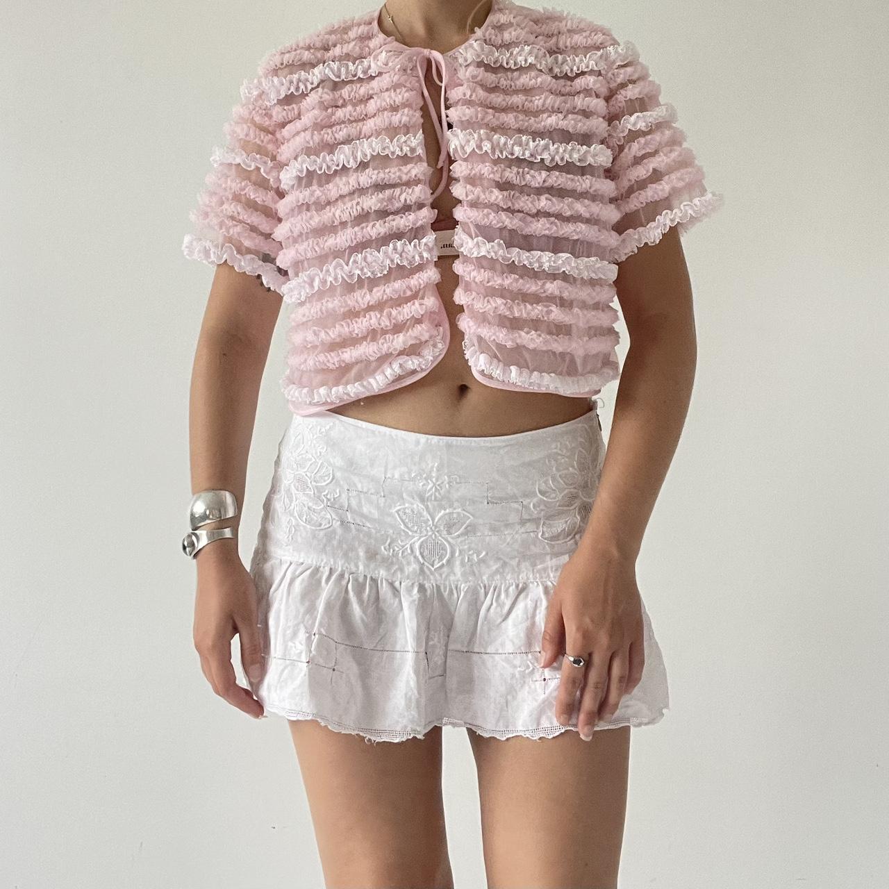 Ruffle Bed Jacket