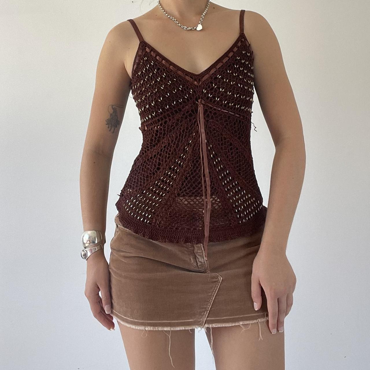 Beaded Crochet Cami Top