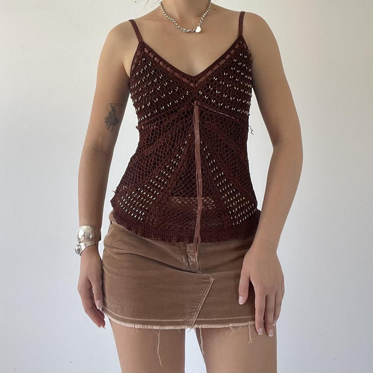 Beaded Crochet Cami Top