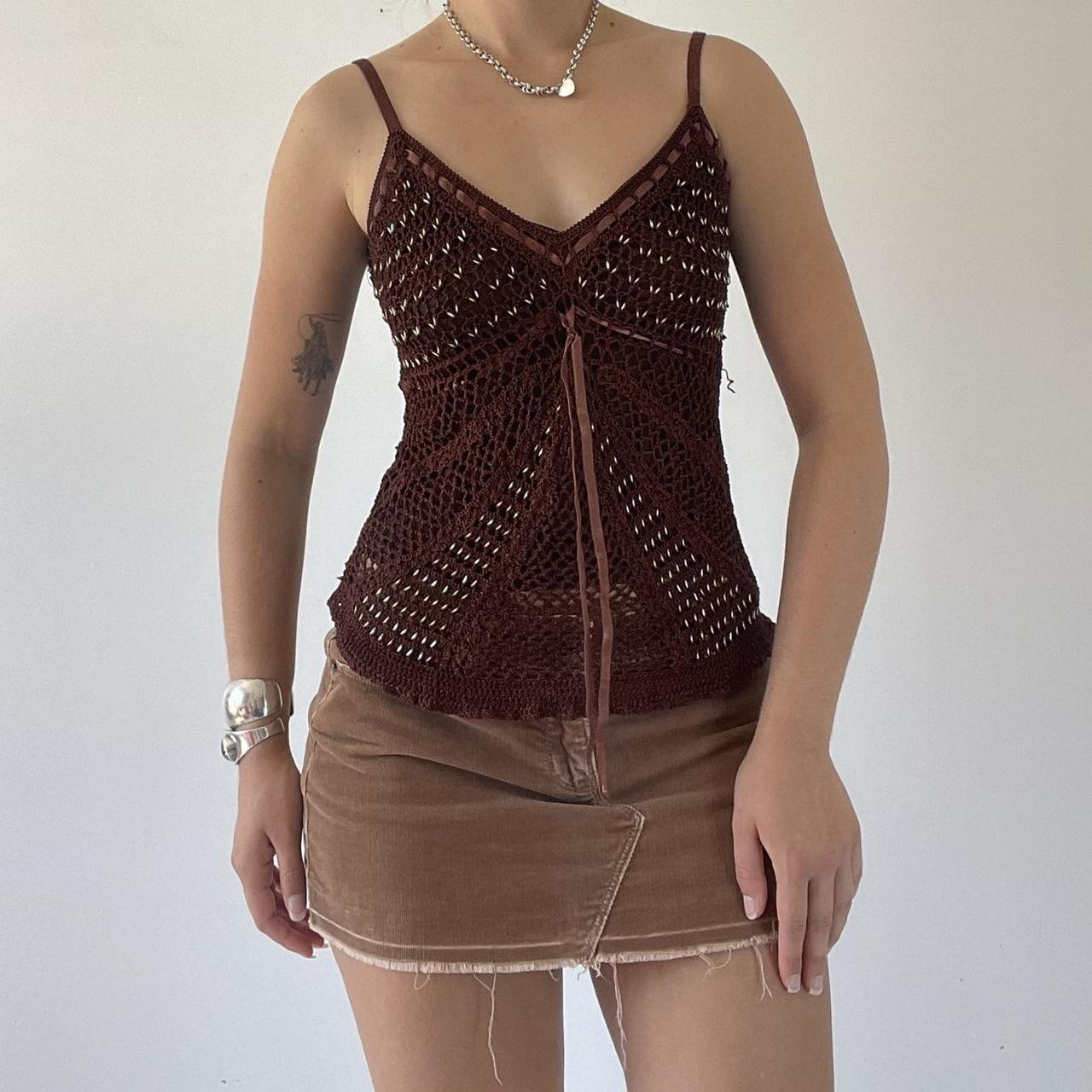 Beaded Crochet Cami Top