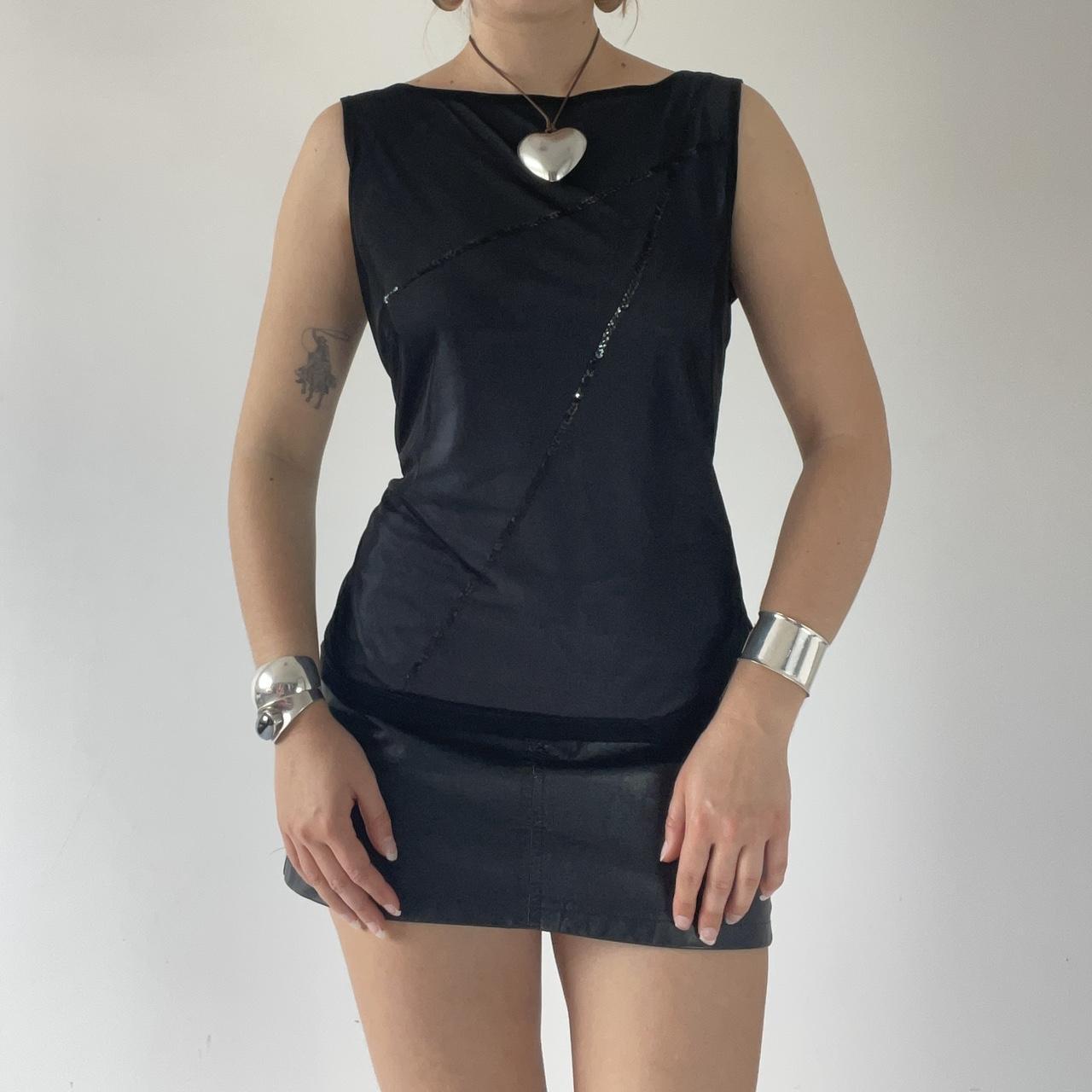 Boat Neck Sequin Top