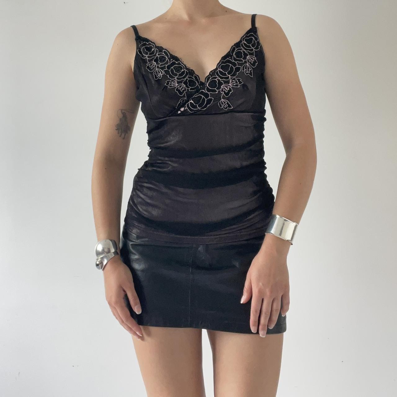 Embroidered Mesh Cami