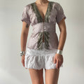 Satin Lace Babydoll Top