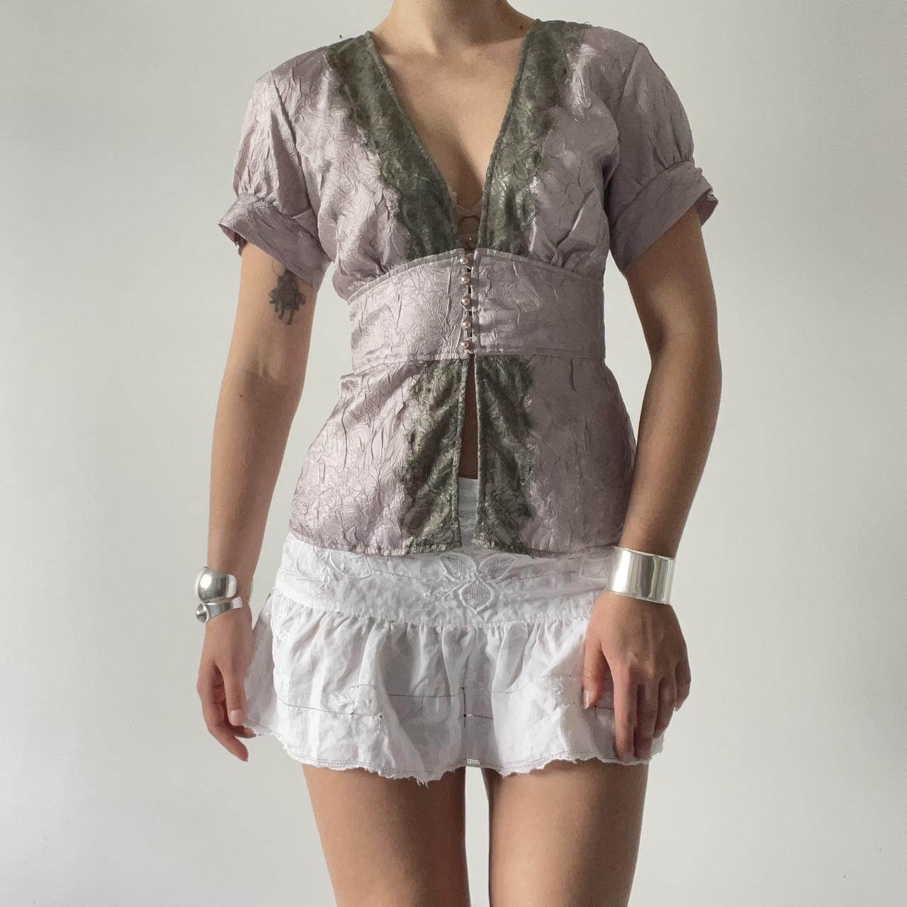 Satin Lace Babydoll Top