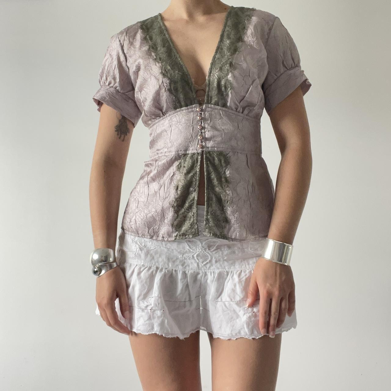 Satin Lace Babydoll Top
