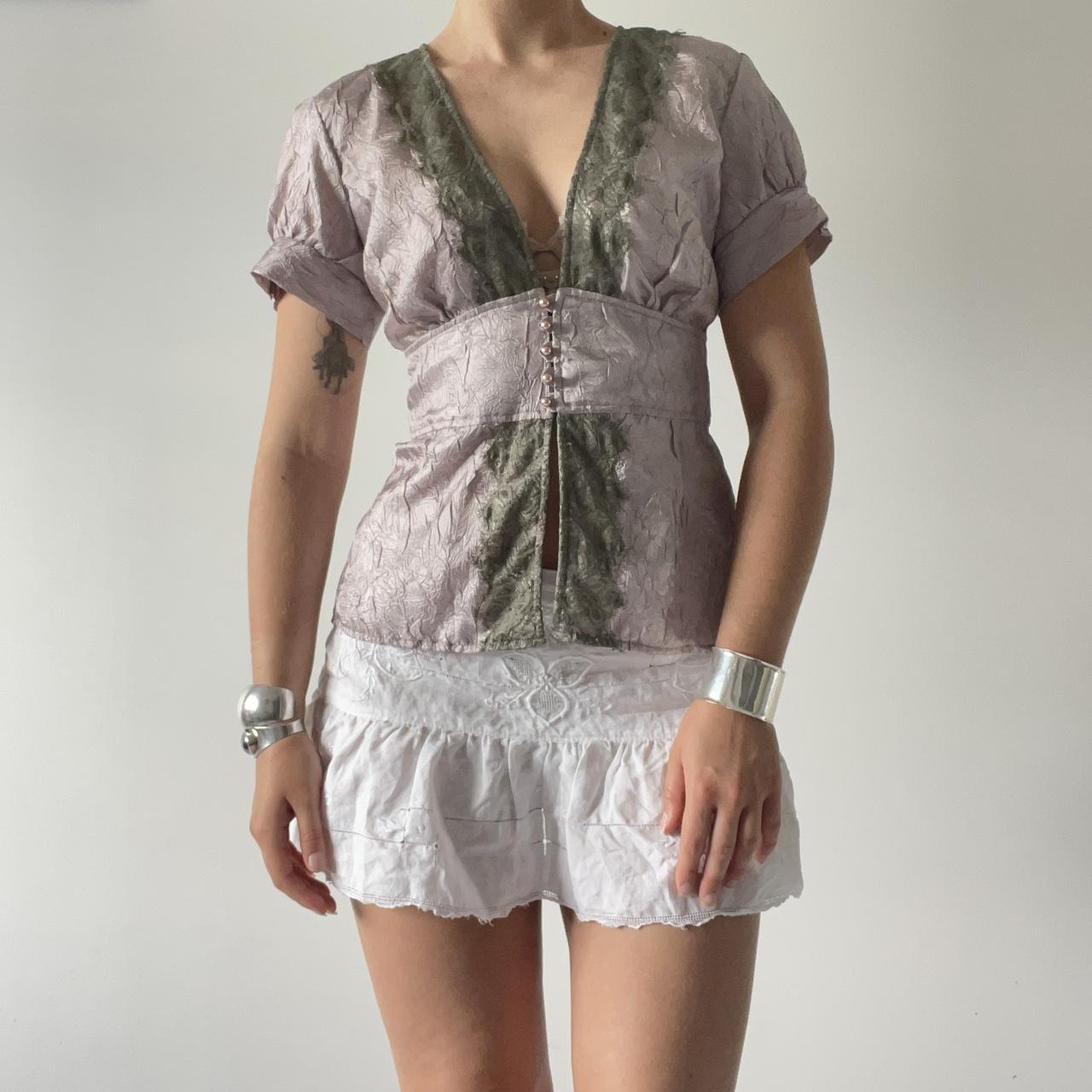 Satin Lace Babydoll Top