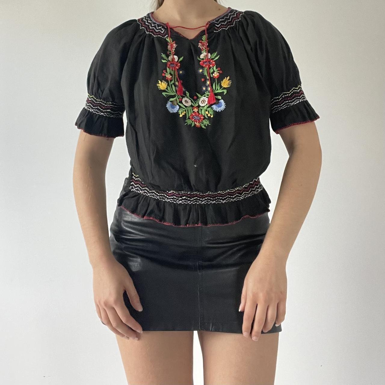 Embroidered Prairie Top