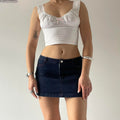 Denim Micro Mini Skirt