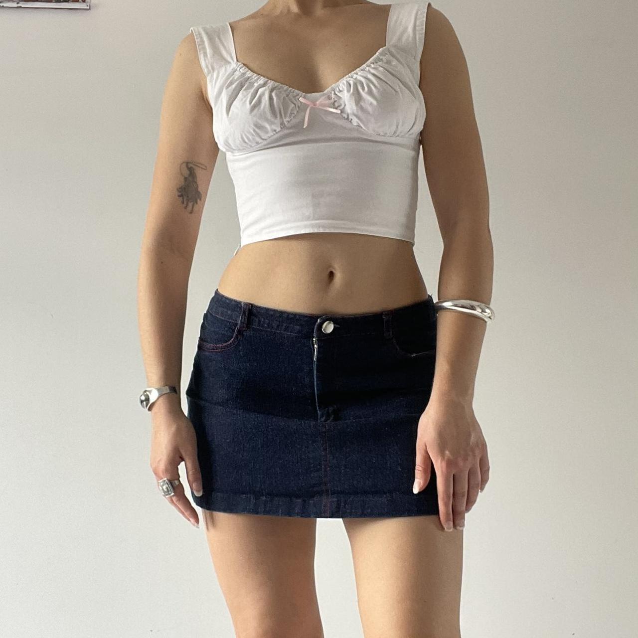 Denim Micro Mini Skirt