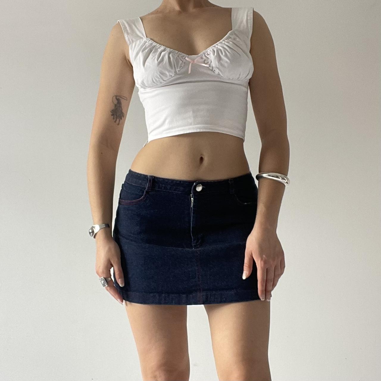 Denim Micro Mini Skirt
