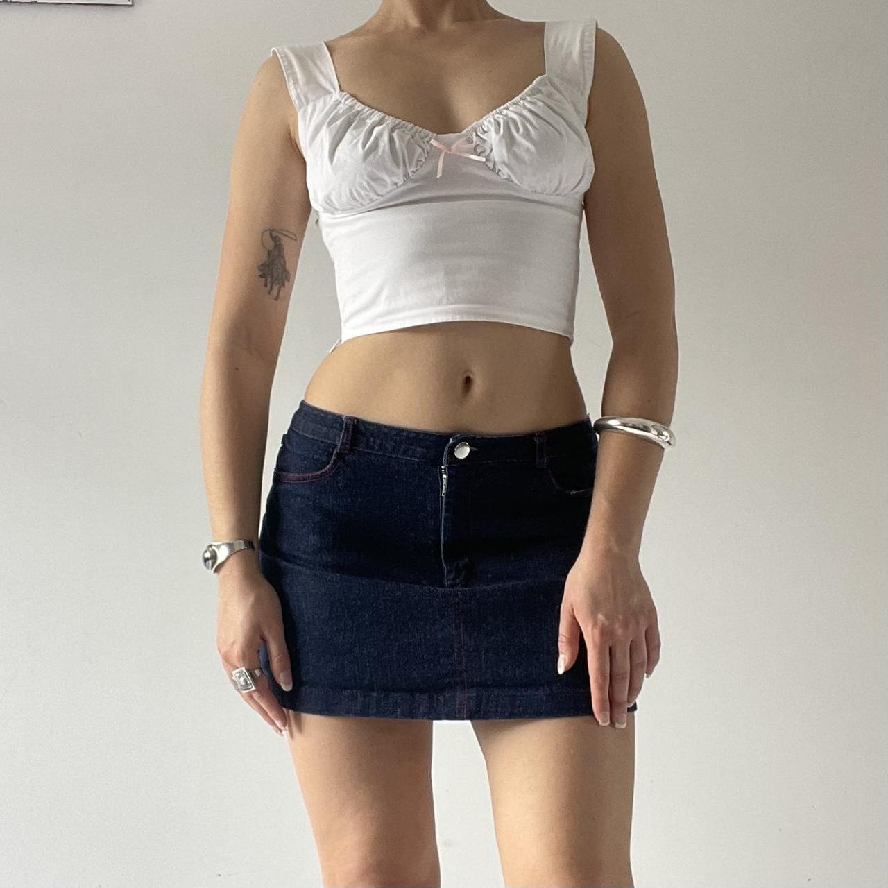 Denim Micro Mini Skirt