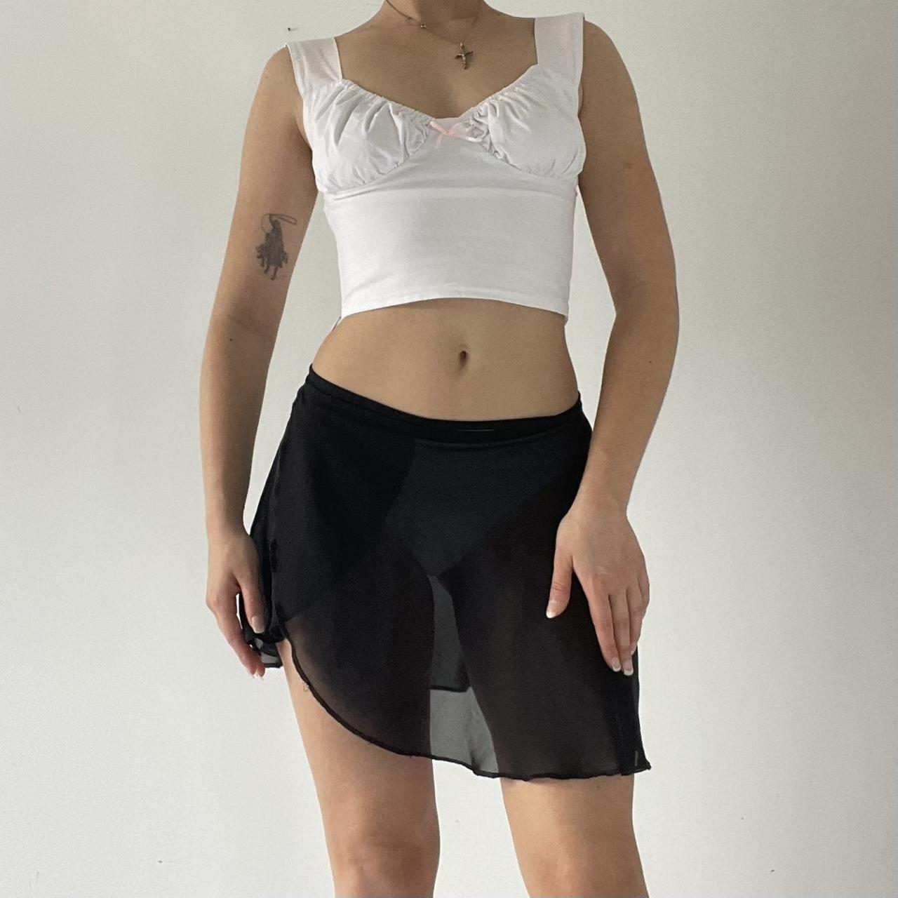 Sheer Wrap Mini Skirt