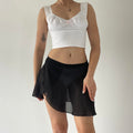 Sheer Wrap Mini Skirt