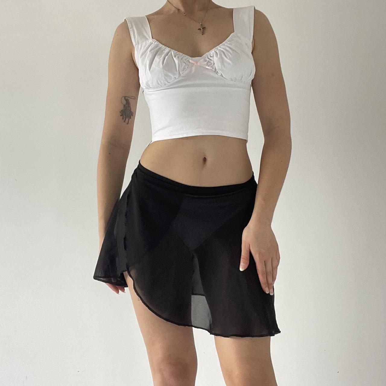 Sheer Wrap Mini Skirt
