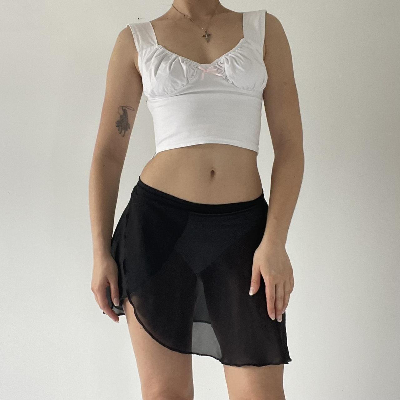 Sheer Wrap Mini Skirt