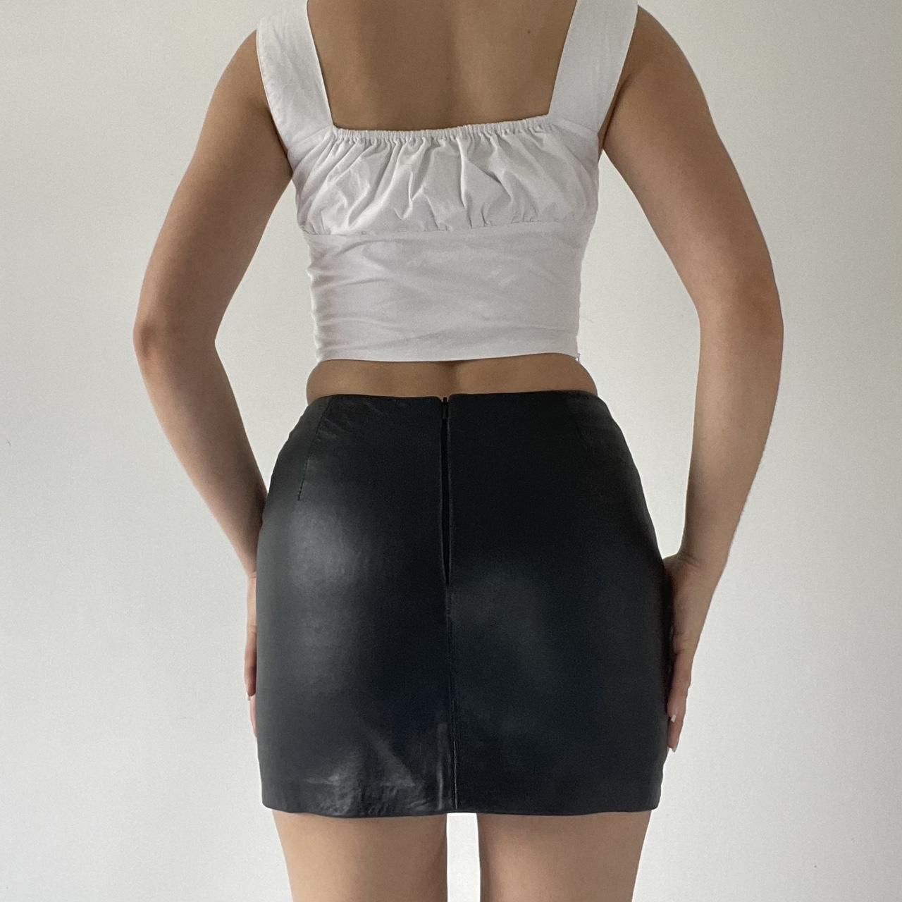 Bebe Leather Mini Skirt