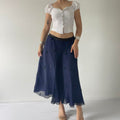 Silk Midi Beaded Skirt