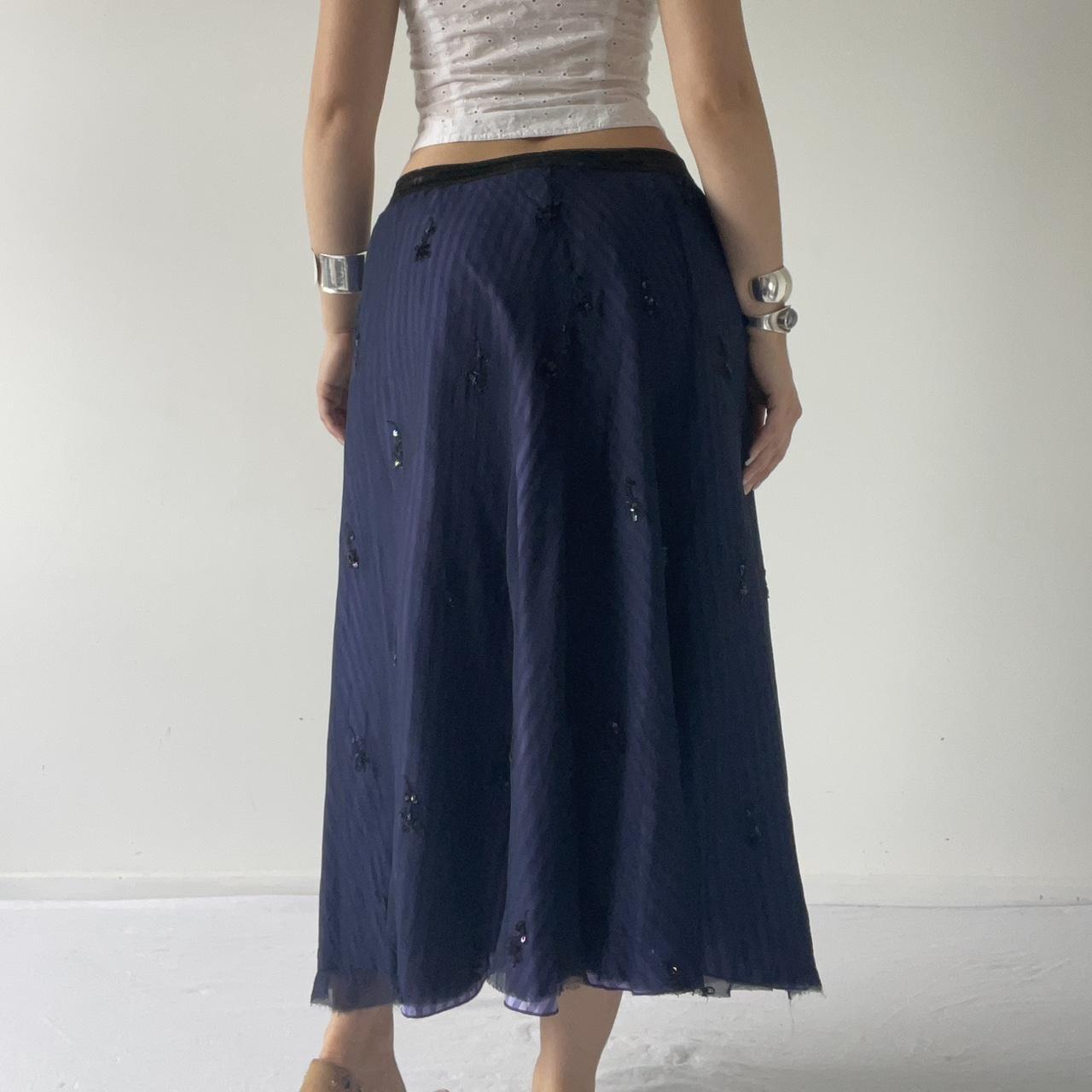 Silk Midi Beaded Skirt