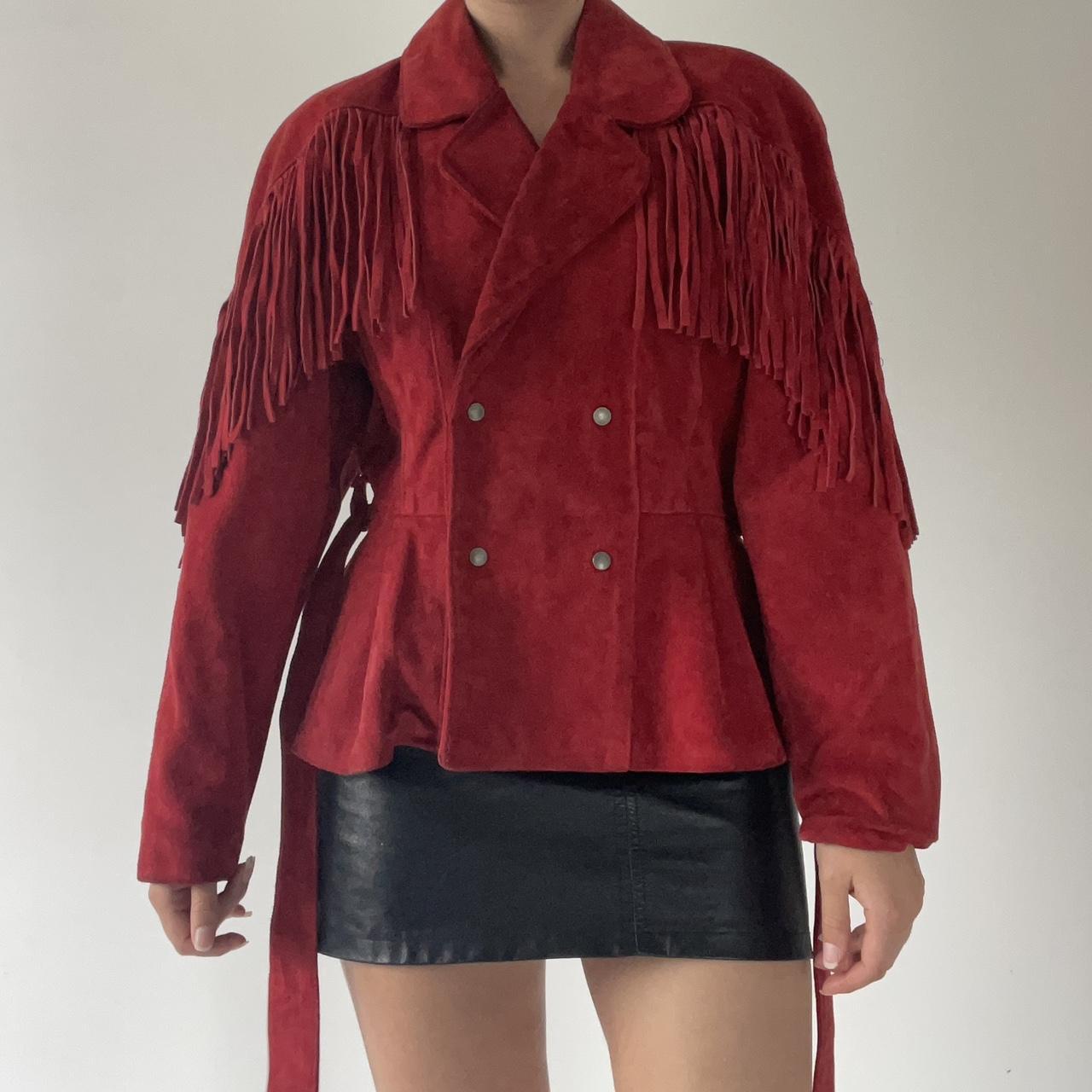 Genuine Leather Tassle Jacket