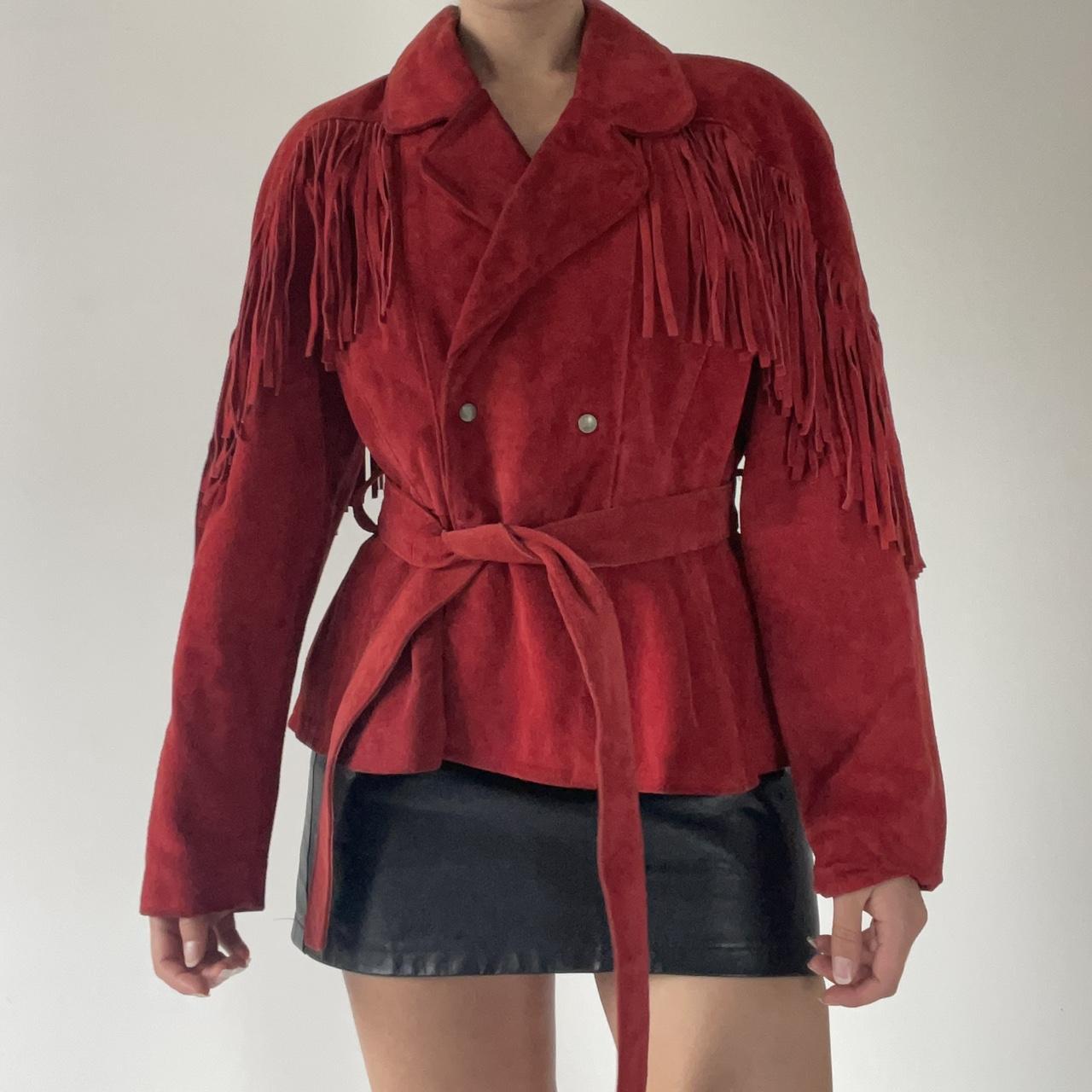 Genuine Leather Tassle Jacket