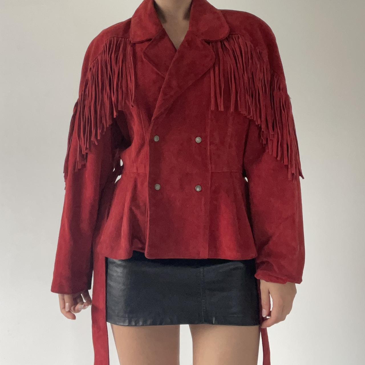 Genuine Leather Tassle Jacket