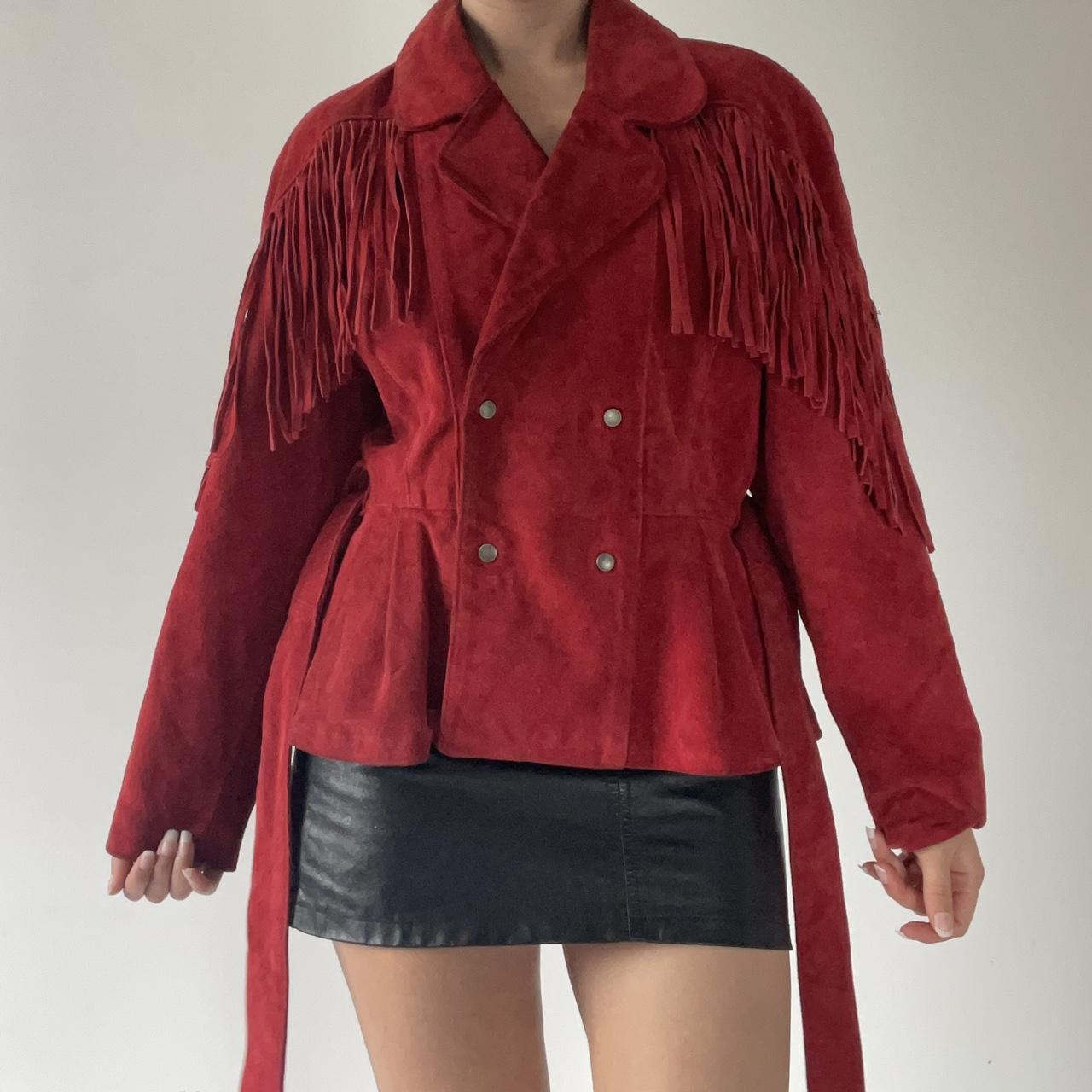 Genuine Leather Tassle Jacket