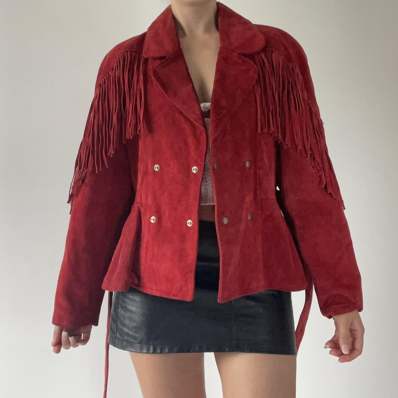 Genuine Leather Tassle Jacket