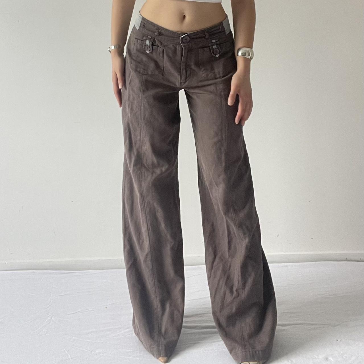 Low Rise Linen Wide Leg Pants
