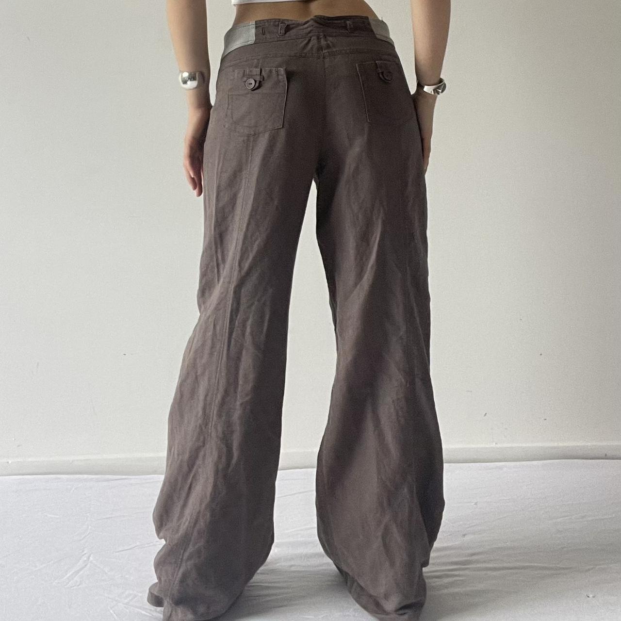 Low Rise Linen Wide Leg Pants