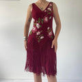 100% Silk Sue Wong Embroidered Dress