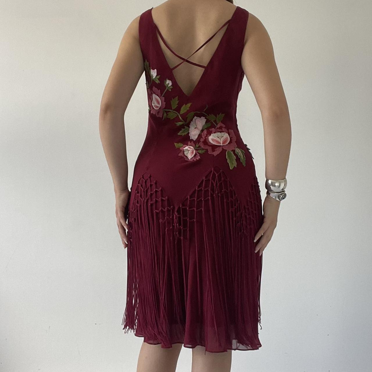 100% Silk Sue Wong Embroidered Dress