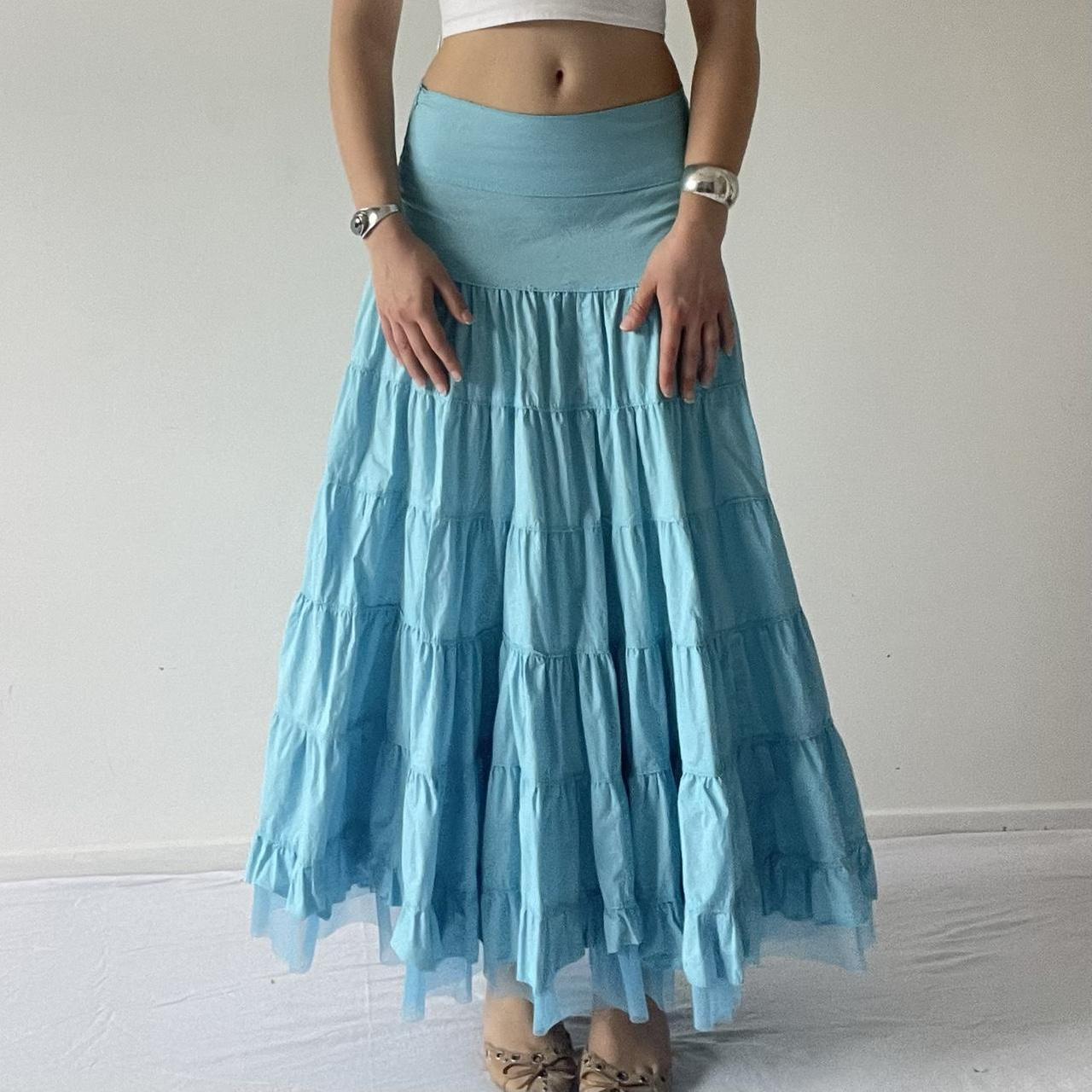 Tiered Ruffle Maxi Skirt