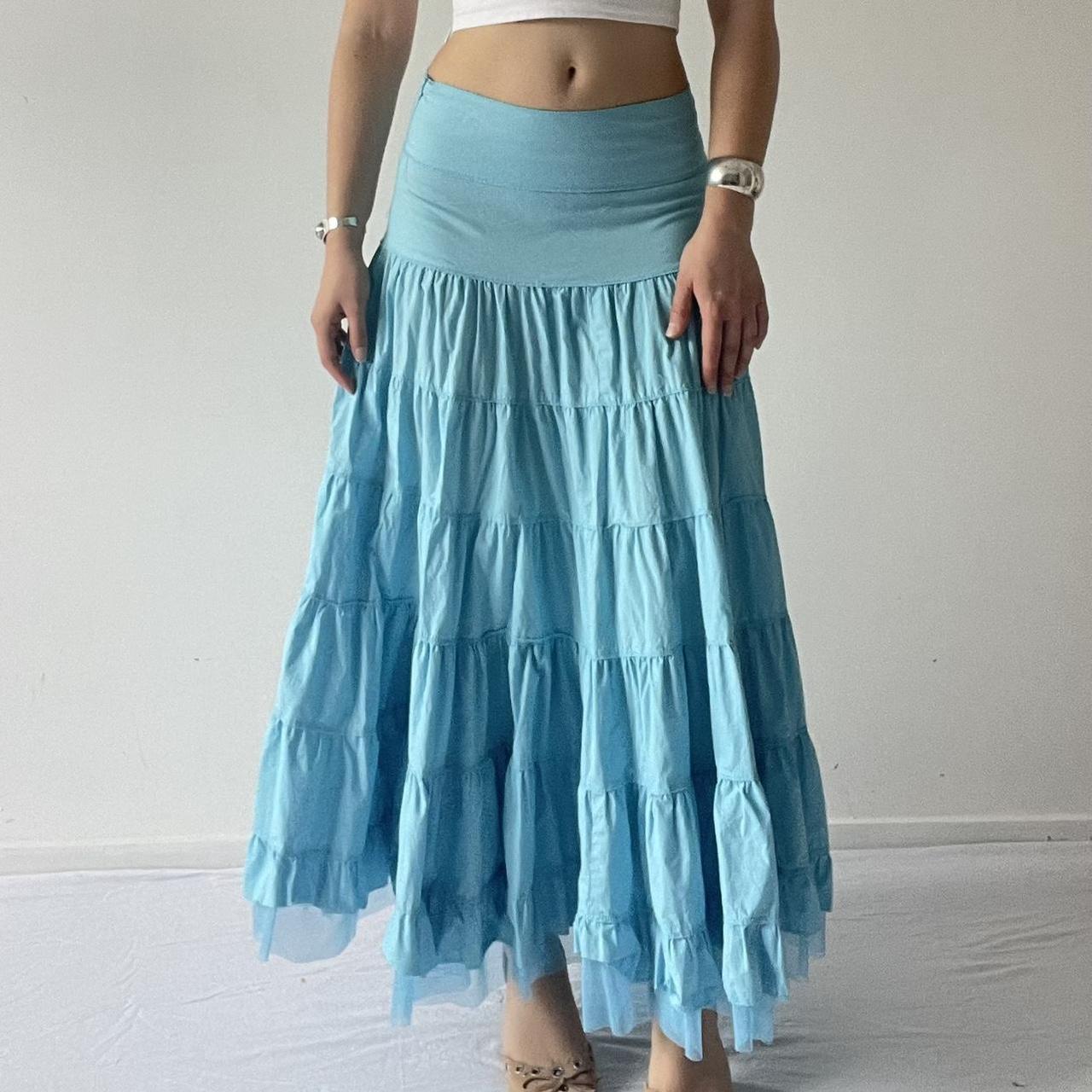 Tiered Ruffle Maxi Skirt