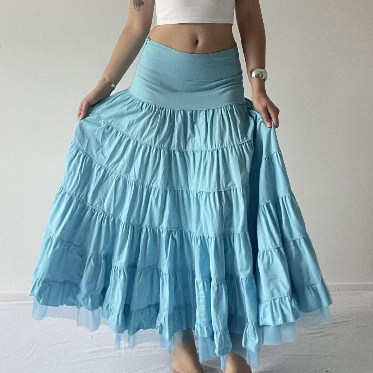 Tiered Ruffle Maxi Skirt