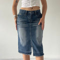 Dirty Dog Denim Midi Skirt