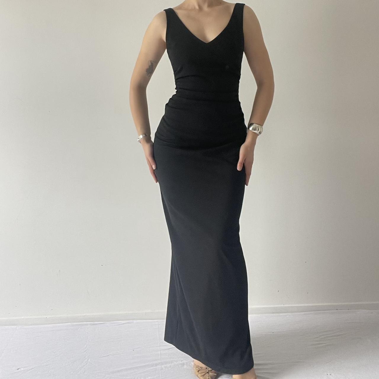 90s Max Ruched Bodycon Maxi Dress