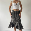 Redhead Asymmetric Plaid Ruffle Skirt | 6-8