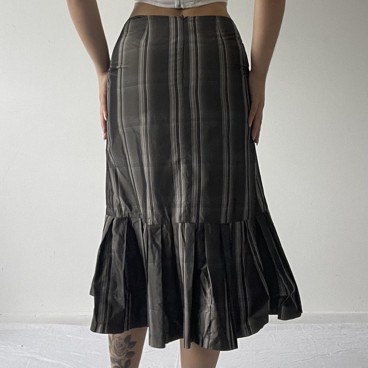 Redhead Asymmetric Plaid Ruffle Skirt | 6-8