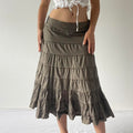 Max Khaki Tiered Ruffle Skirt | 6-12