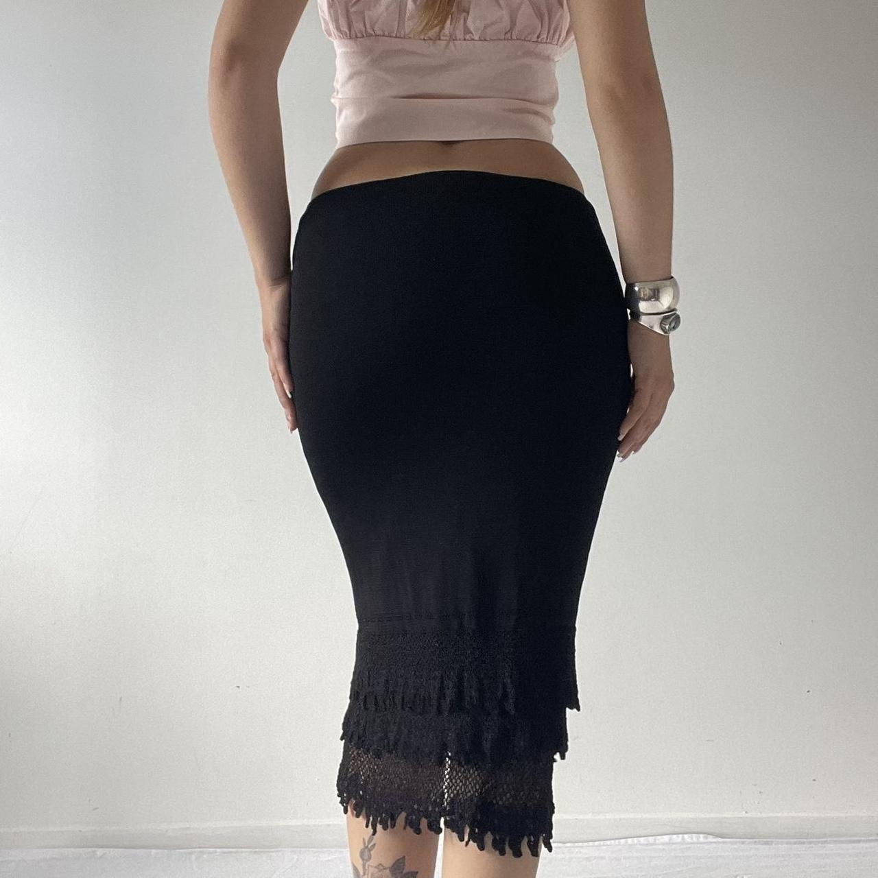 Karen Millen Knit Crochet Midi Skirt | 6-8