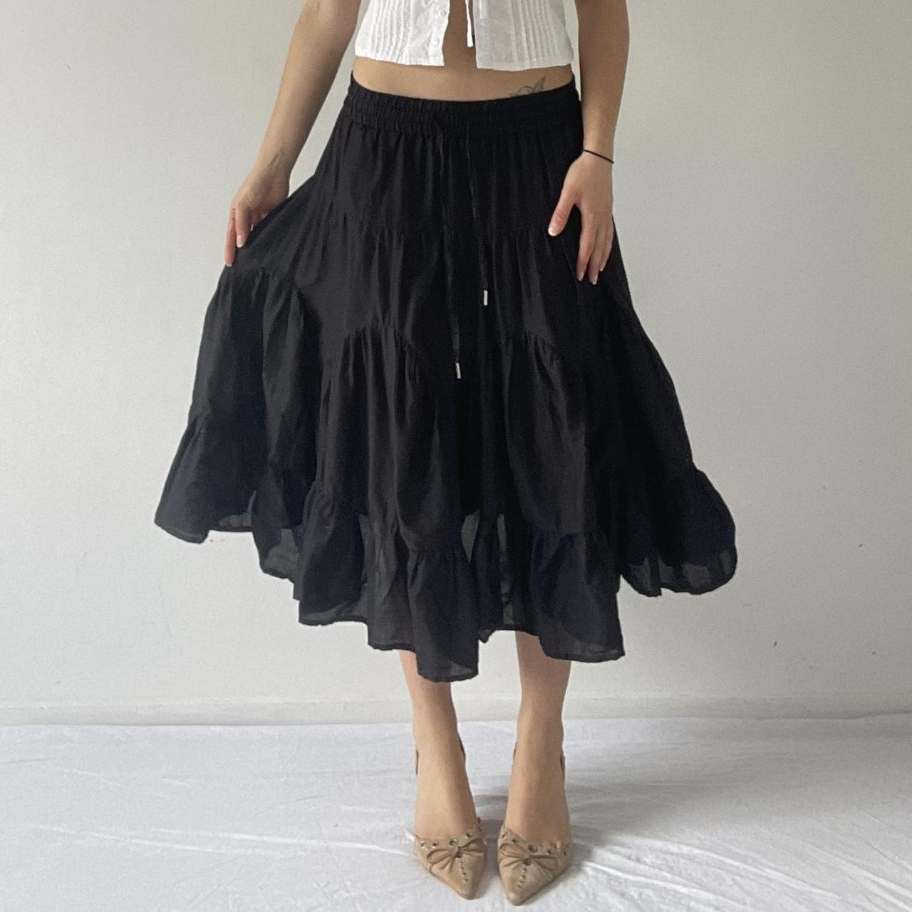 Tiered Midi Ruffle Skirt | 6-8