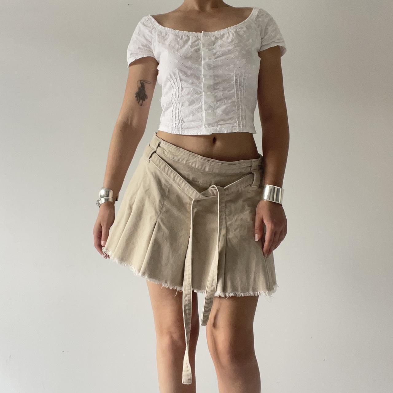 Corduroy Low Rise Pleat Mini Skirt | 12-14