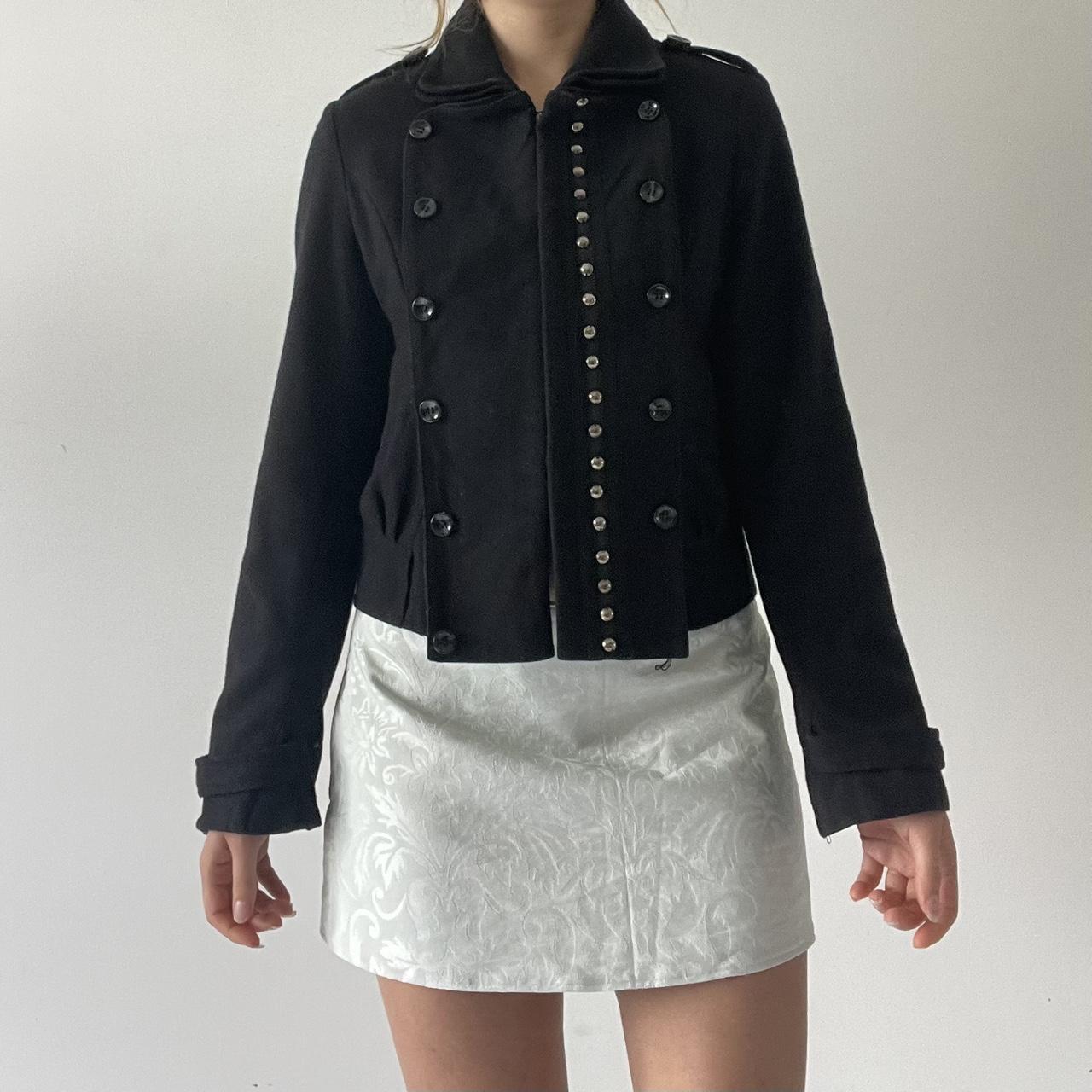 Wool Peacoat Studded Jacket | 6-8
